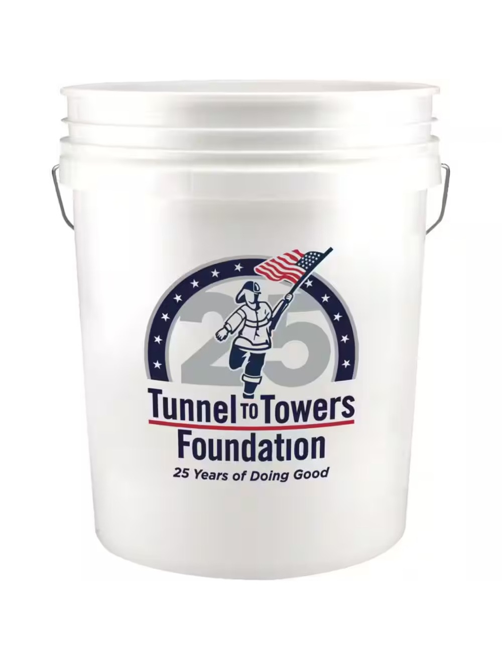Tunnel to Tower Foundation: 5 gallon bucket : 25 years of doing good : 9/11: NEW